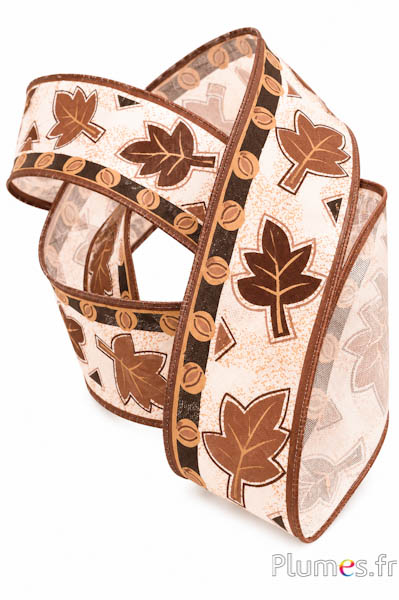 Herbstband - Breite 40 mm - schokoladenbraun